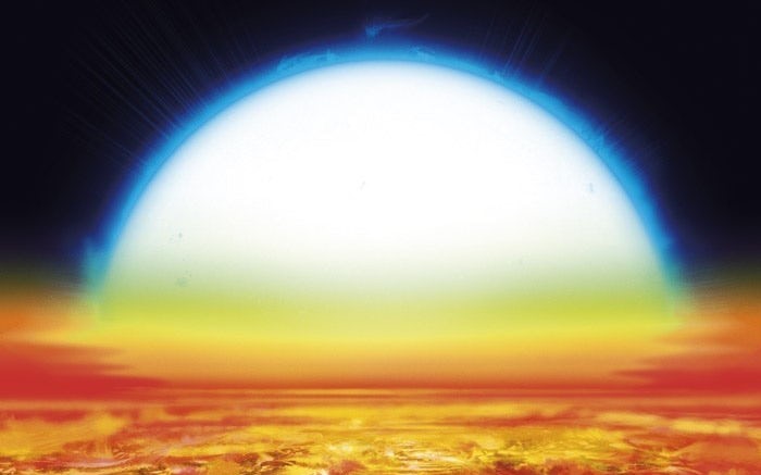 سیاره‌ داغی که آهن و تیتانیوم در اتمسفر آن بخار می‌شوند