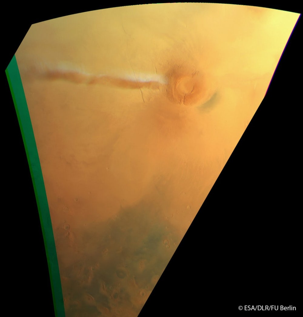 تصویر عجیب مارس اکسپرس از آتشفشان عظیم در مریخ